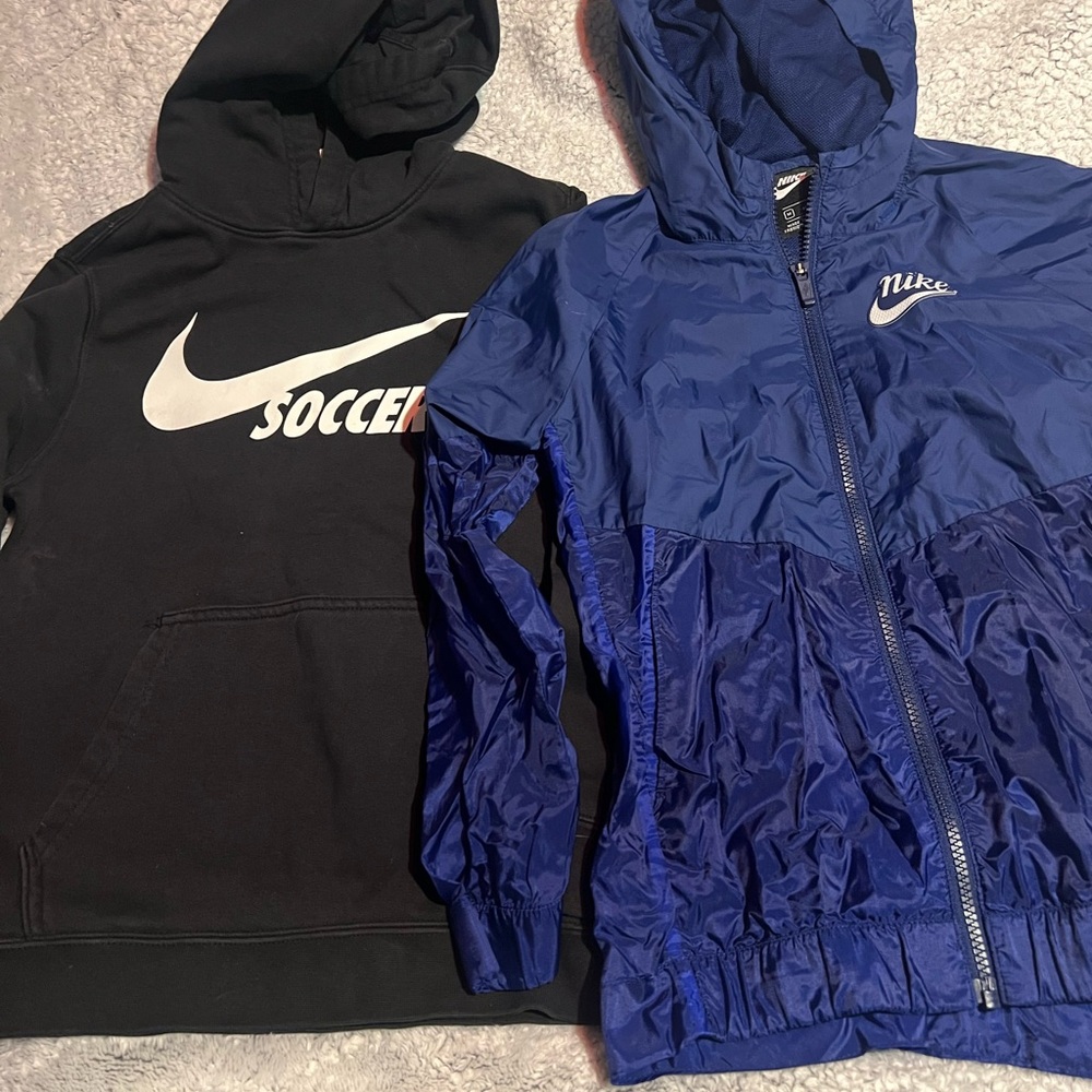 Nike Royal Blue Windbreaker Jacket and Nike Sweater